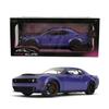 1:18 Scale Diecast Model Car Compatible for Dodge Challenger Demon Purple Jada Toys Pink Slips 36473 view 1
