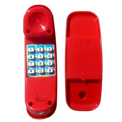 DAGLLGEW Toy Phone with Numeric Key Realistic Lightweight Plastic Kids Phone, 8x3x2 Pretend Play Kids Play for Interactive Learning Ages 3+ Children, Red Toy Phones for Toddlers 1-3 Phones -5