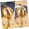 BESPORTBLE Brass Rotating Desktop Globe with Base for Home and Office Decor, Small Tabletop Globe Educational for Adults and view 2