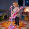Girls Microphone Play Set,Karaoke Machine with Music&Light,Microphone Toys with Stand,Adjustable Height Karaoke Machine Toys for Kids,Toddlers,Child view 2