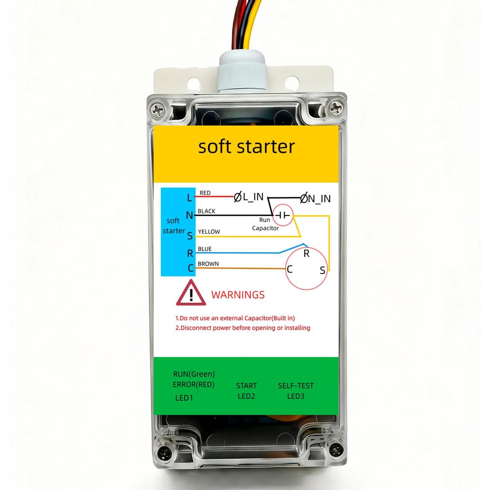 Soft Start for RV Air Conditioner RV AC Soft Start Kit, Reduces Startup Current, Compatible with Small Generators, Easy Installation, Softstart RV Air Conditioner Solution