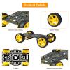 4WD Robot Car Chassis Kit for Arduino Raspberry Pi with Aluminum Alloy Chassis, TT Motor, 4 Wheels, Robot Car Platform for Robotics Projects, DIY Robot Chassis view 2