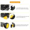 4WD Robot Car Chassis Kit for Arduino Raspberry Pi with Aluminum Alloy Chassis, TT Motor, 4 Wheels, Robot Car Platform for Robotics Projects, DIY Robot Chassis view 4