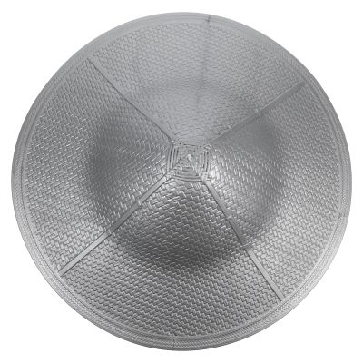 BESPORTBLE Silver Oriental Cone Rain Blocking Plastic Hat for Cosplay Party and Stage Performance, Asian Style Chinese Rain Hat for Dress-Up and Themed Events