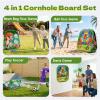 4-in-1 Dinosaur Bean Bag Toss Game for Kids, Cornhole & Dart Board Set for Toddlers, Outdoor Toys for Family Party, Backyard, Beach & Lawn Activities, Gift for Boys and Girls Ages 3 4 5 6 7 8 view 2