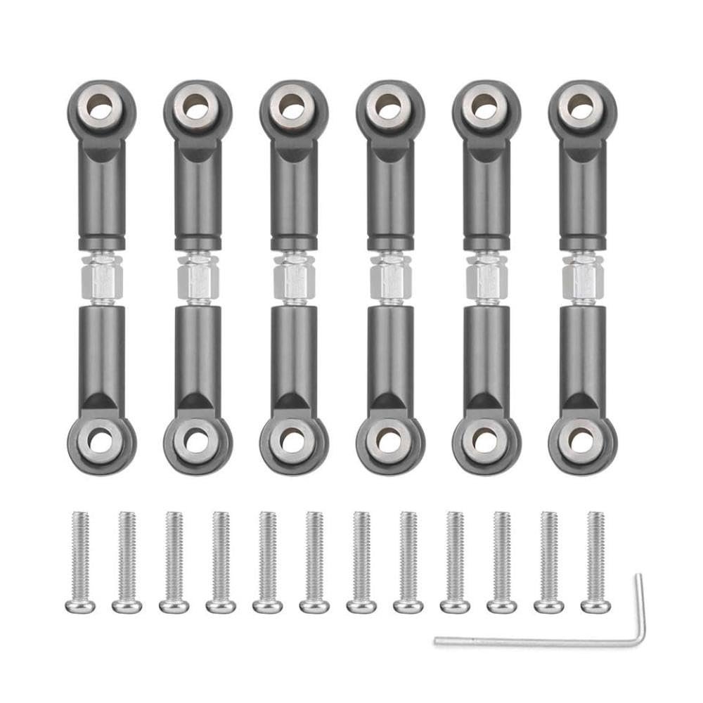 1/18 RC Car Upgrade Parts A959 A959-B A949 A969 A979 K929 Metal Era Link Servo Connector Set Compatible with Various Models(Grey)