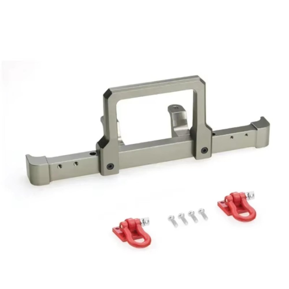 RC Crawlers Toys For MN D90 D91 D96 MN90 For MN99S 1/12 Metal Front Bumper RC Car Upgrade Parts Accessories(Light Grey)