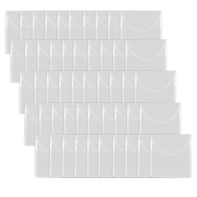 50Pcs 2Inch Individual Pocket Coin Flipping Protectors Clear Pouches Single Sleeve Holders Single Coin Sleeve