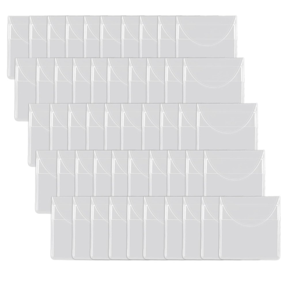 50Pcs 2Inch Individual Pocket Coin Flipping Protectors Clear Pouches Single Sleeve Holders Single Coin Sleeve