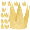 BESPORTBLE 12Pcs Gold Birthday Party Crowns for and Adults, Plastic Glitter Festival Headwear, Adorable Birthday Hat Props for S Celebration and Party Supplies view 1