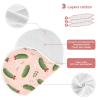 WIFIU Cucumber Faces Red Bows Baby Muslin Burp Cloths for Newborn Boys Girls, 4 Layer Cotton Soft Absorbent Baby Burping Washcloths 2 Pack view 2