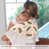 WIFIU Cucumber Faces Red Bows Baby Muslin Burp Cloths for Newborn Boys Girls, 4 Layer Cotton Soft Absorbent Baby Burping Washcloths 2 Pack view 4