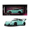1:18 Scale Diecast Model Car Compatible for Porsche RWB Kei Sishi Teal Green Jada Pink Slips 36463 view 1