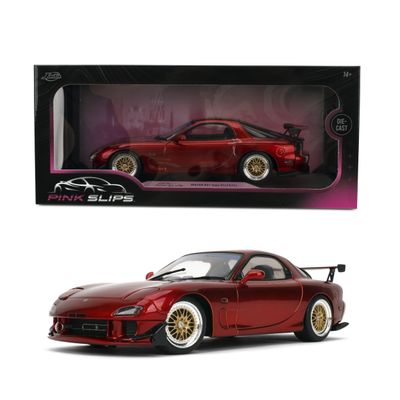 1:18 Scale Diecast Model Car Compatible for Mazda RX-7 FD Red Jada Toys Pink Slips 36471