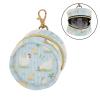 Chicky Hen Rustic Farm Flower Blue Stripe Newborned Girl Travel Pacifier Holder with Zipper and Clip Key Chain Wallet, Travel Accessories view 2