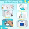 Costzon Wooden Doctor Playset, Medical Office Activity Center w/Exam Room, Check-in & Waiting Areas, Height Measurer, Sink, Multi-Sided Pretend Play Doctor's Office, Gift for Boy Girl Aged 3+ (Blue) view 2