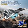 DEERC 2CH F22 Raptor RC Plane wiht Lights,Remote Control Airplane Fighter Toys,2.4GHz 6-axis Gyro Stabilizer RTF Glider Aircraft Jet Plane with 3 Batteries,Easy to Fly for Boys Adults view 2