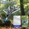 DEERC 2CH F22 Raptor RC Plane wiht Lights,Remote Control Airplane Fighter Toys,2.4GHz 6-axis Gyro Stabilizer RTF Glider Aircraft Jet Plane with 3 Batteries,Easy to Fly for Boys Adults view 4