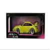 1:18 Scale Diecast Model Car Compatible for Porsche RWB Genki Yellow Jada Pink Slips 36472 view 2
