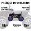 24V 7AH Electric Ride-on ATV Dual Seat Off-Road Vehicle with 4 Wheels No Remote Control Gifts for Boys Girls view 2