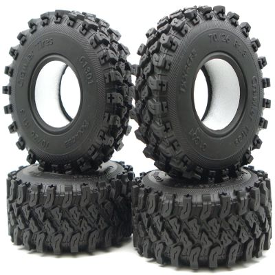 TxxRcss 1.3 Inch Sticky Soft Tires 70 * 26mm for TRX-4M SCX24 1/18 1/24 Wheels Upgrades, High Viscosity RC 1.3 Crawler Tires Rubber Tyre (C1301)