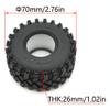 TxxRcss 1.3 Inch Sticky Soft Tires 70 * 26mm for TRX-4M SCX24 1/18 1/24 Wheels Upgrades, High Viscosity RC 1.3 Crawler Tires Rubber Tyre (C1301) view 3