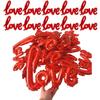 10 Pcs 19.6-inch mini red love shaped balloons for Valentine's Day decoration, wedding photography props, love view 1