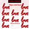 10 Pcs 19.6-inch mini red love shaped balloons for Valentine's Day decoration, wedding photography props, love view 3