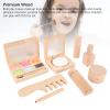 Qudinip Wooden Makeup Toy Set, Kids Cosmetic Toys, Fun Simulation Cosmetic Toys for Girls Gift Birthday Party view 4