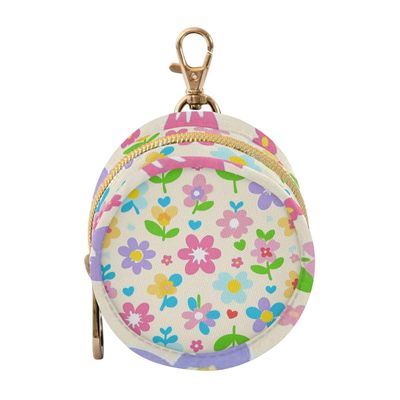 Colorful Lively Fresh Summer Flowers Infants Baby Travel Pacifier Holder Portable Key Chain Wallet, Small Item Storage pouching