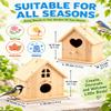 AluAbi 4 Pack Bird House Kits for Kids, Wooden Birdhouses to Build & Paint view 2