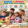 AluAbi 4 Pack Bird House Kits for Kids, Wooden Birdhouses to Build & Paint view 4