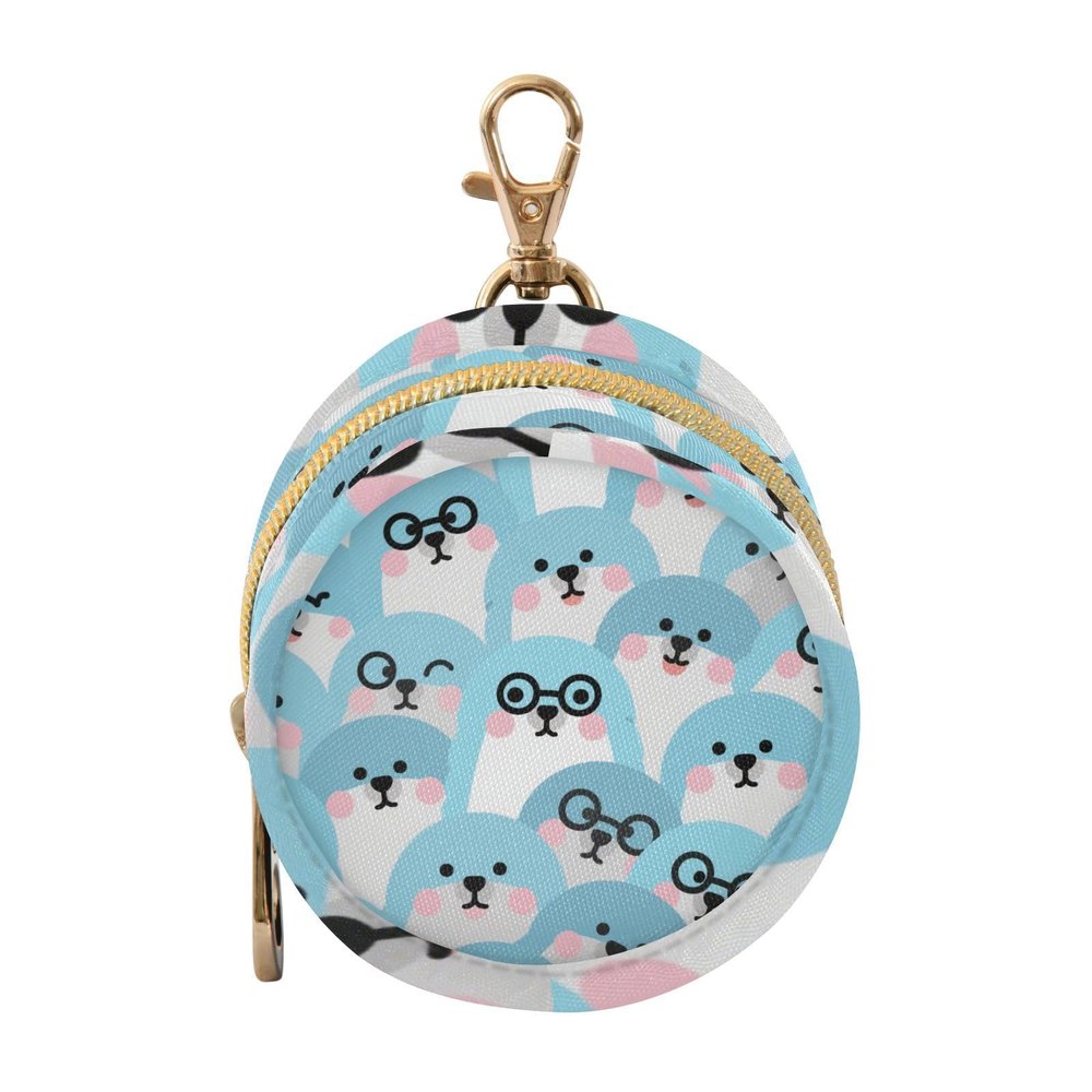 Cartoon Cute Seal Blue Baby Girl Pacifiers Holder Case Portable Cash Coin Purse, Neutral Baby Items