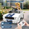 12V Ride on Car for Kids, Licensed Shelby GT350 Electric Toy with Parent Remote Control, 3 Speeds, LED Headlights, Music & Safety Belt for Toddlers view 2