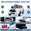 12V Ride on Car for Kids, Licensed Shelby GT350 Electric Toy with Parent Remote Control, 3 Speeds, LED Headlights, Music & Safety Belt for Toddlers view 4