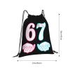 Six Seven 67 6 7 Kids 67 n Boys 6-7 Meme Hands Funny draw string bag for soccer view 2