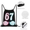 Six Seven 67 6 7 Kids 67 n Boys 6-7 Meme Hands Funny draw string bag for soccer view 3