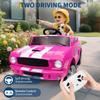 12V Ride on Car for Kids, Licensed Shelby GT350 Electric Toy with Parent Remote Control, 3 Speeds, LED Headlights, Music & Safety Belt for Toddlers view 2
