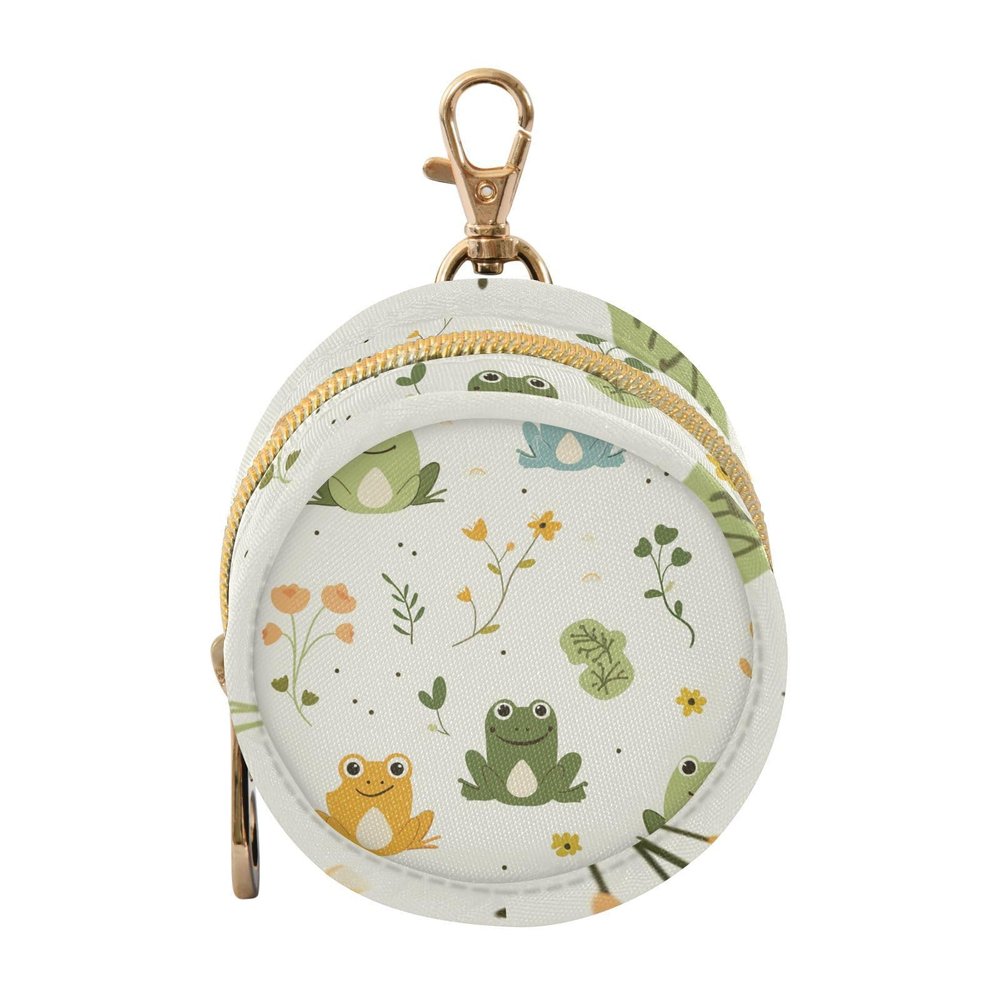 Cartoon Frog Cute Baby Boy Pacifier Holder Portable Wristlet Wallet Key Holder, Baby Items Storage Container