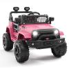 12V Kids Electric Truck with Parent Remote Control, 3-Speed Ride-on Car, Spring Suspension, Bluetooth Music Player & LED Lights, Ideal Gift for Children view 1