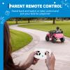 12V Kids Electric Truck with Parent Remote Control, 3-Speed Ride-on Car, Spring Suspension, Bluetooth Music Player & LED Lights, Ideal Gift for Children view 4