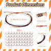 50 Pcs Team Bracelet Bulk, Adjustable Bracelet for Basketball Softball Baseball Football Cheer Presents Cheerleader Accessories, Adjustable Rope Hockey Bracelets for Team Friends(Orange black white) view 2
