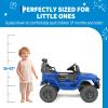 12V Kids Electric Truck with Parent Remote Control, 3-Speed Ride-on Car, Spring Suspension, Bluetooth Music Player & LED Lights, Ideal Gift for Children view 2