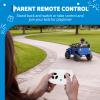 12V Kids Electric Truck with Parent Remote Control, 3-Speed Ride-on Car, Spring Suspension, Bluetooth Music Player & LED Lights, Ideal Gift for Children view 4