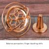 Drfeify Rose Gold Metal Gyroscope Toy, Mini Hand Spinning Top with Bracket for Stress Relief and Focus view 4