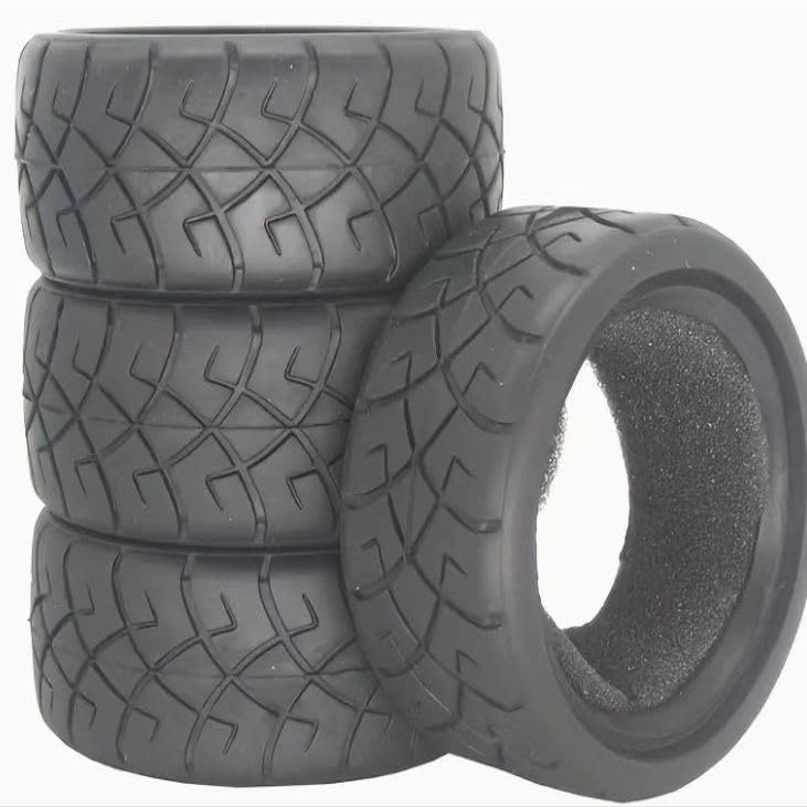 1:10 RC Drift Car Tires 65MM - Hard Abrasion Resistant Tyre (0 & 3 Camber) - Fits H-SP, H-PI, Ta-Miya(4PCS H)