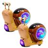 Glowing and Music Playing Crawling Snail, 2026 New Auto Moving Interactive Snail Play Dancing Musical, with Music and Light, Fun Holiday & Birthday Gifts for Toddler (2-PCS Brown) view 1