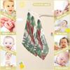 CUPADA 3 Pack Baby Washcloths Muslin Face Towels Holly Berries Horses with Santa Hats Absorbent Soft Burp Wipe Towel Wash Wipes Infant Newborn Washcloth view 4