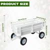 HGTHXDF Pull Along Wagon,White Flower Girl Wagon All-Terrain Wedding Wagon with Removable Wooden Side Panels, Big Tires and Wide Grip Handle for Weddings view 2