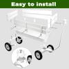 HGTHXDF Pull Along Wagon,White Flower Girl Wagon All-Terrain Wedding Wagon with Removable Wooden Side Panels, Big Tires and Wide Grip Handle for Weddings view 3